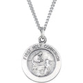 Sterling Silver 15 mm First Communion Medal 18" Necklace