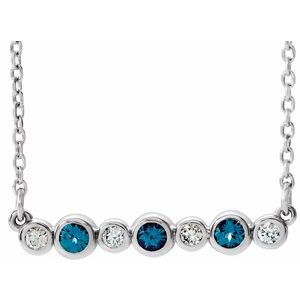 Natural Alexandrite And .08 Ctw Natural Diamond Necklace (Style 86706)