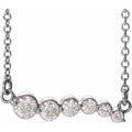 1/4 Ctw Natural Diamond Curvy Graduated Necklace (Style 86860)