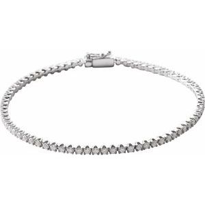 2 Ctw Natural Diamond Line Bracelet (Style 653536)