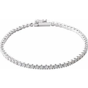 3 Ctw Natural Diamond Line Bracelet (Style 653536)