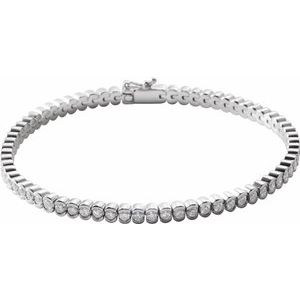 3 Ctw Natural Diamond Line Bracelet (Style 653537)