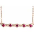 Natural Ruby Bar Necklace (Style 86840)