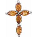 Natural Citrine Cross Pendant (Style R42377)