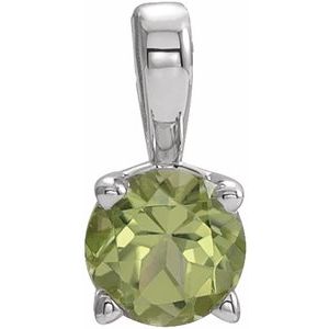 Natural Peridot Birthstone Pendant (Style 653498)
