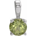 Natural Peridot Birthstone Pendant (Style 653498)