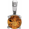 Natural Citrine Birthstone Pendant (Style 653498)