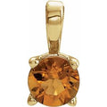 Natural Citrine Birthstone Pendant (Style 653498)