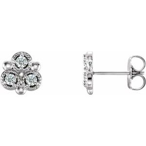 1/5 Ctw Natural Diamond Earring With Backs (Style 86550)