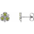 Natural Peridot Earrings With Backs (Style 86550)