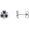 Natural Sapphire Earrings With Backs (Style 86550)