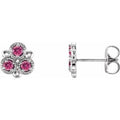 Natural Tourmaline Earrings With Backs (Style 86550)