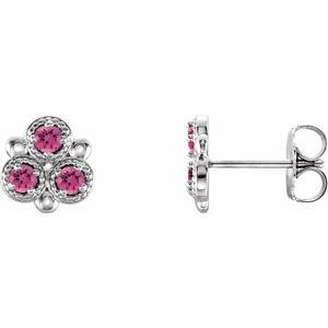 Natural Tourmaline Earrings With Backs (Style 86550)