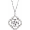1/8 Ctw Natural Diamond Five-Fold Celtic-Inspired Necklace (Style 86976)