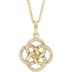 1/6 Ctw Natural Diamond Five-Fold Celtic-Inspired Necklace (Style 86976)