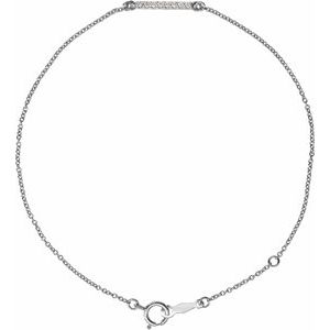 .07 Ctw Natural Diamond Bar Bracelet (Style BRC771)