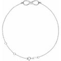 1/8 Ctw Natural Diamond Infinity Bracelet (Style BRC777)