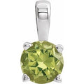 Natural Peridot Birthstone Pendant (Style 653498)