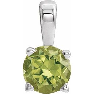 Natural Peridot Birthstone Pendant (Style 653498)