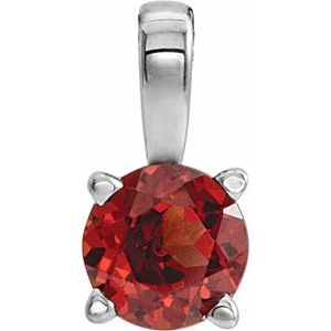 Natural Mozambique Garnet Birthstone Pendant (Style 653498)