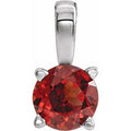 Natural Mozambique Garnet Birthstone Pendant (Style 653498)