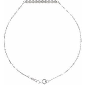 1/8 Ctw Natural Diamond Bar Bracelet (Style BRC774)