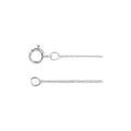 Sterling Silver 1 mm Curb 18" Chain
