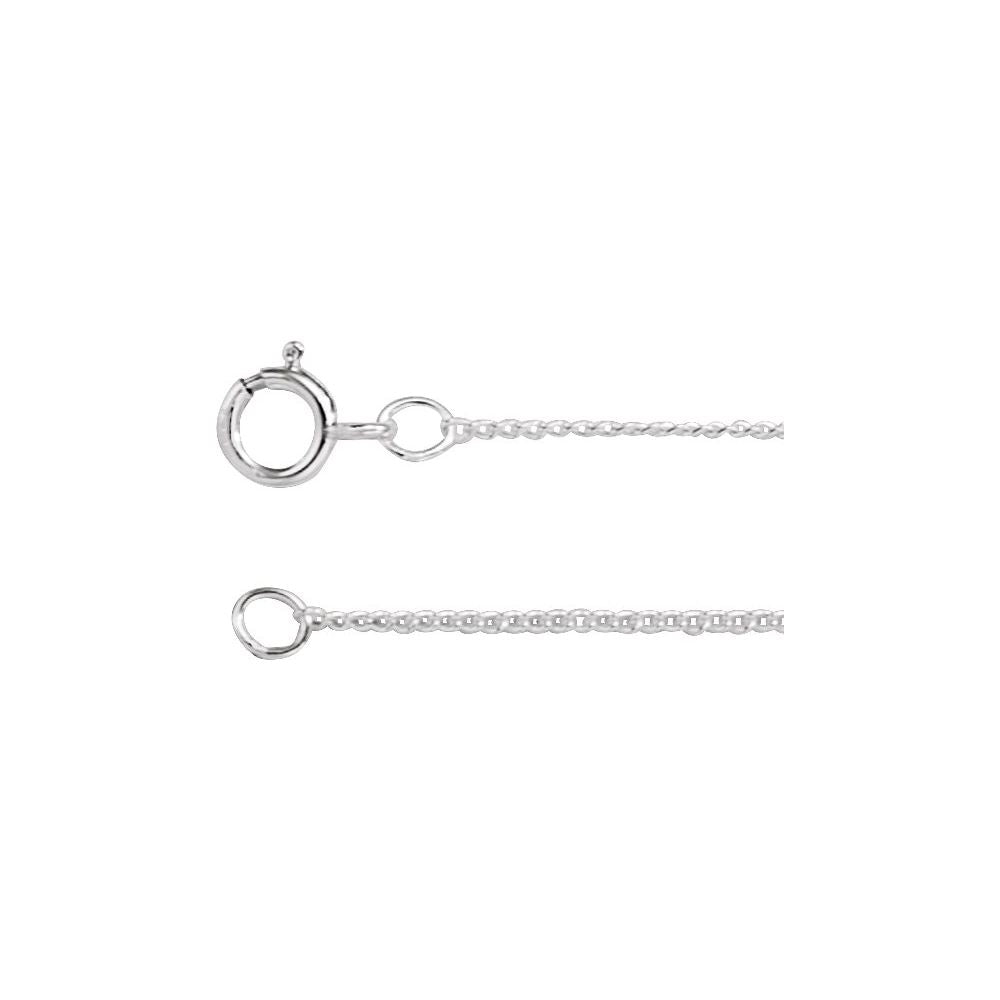 Sterling Silver 1 mm Curb 18" Chain