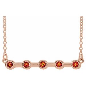 Natural Citrine Bar Necklace (Style 86840)
