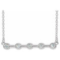 1/6 Ctw Natural Diamond Bar Necklace (Style 86840)