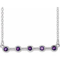 Natural Amethyst Bar Necklace (Style 86840)