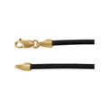2 mm Black Leather Cord Necklace
