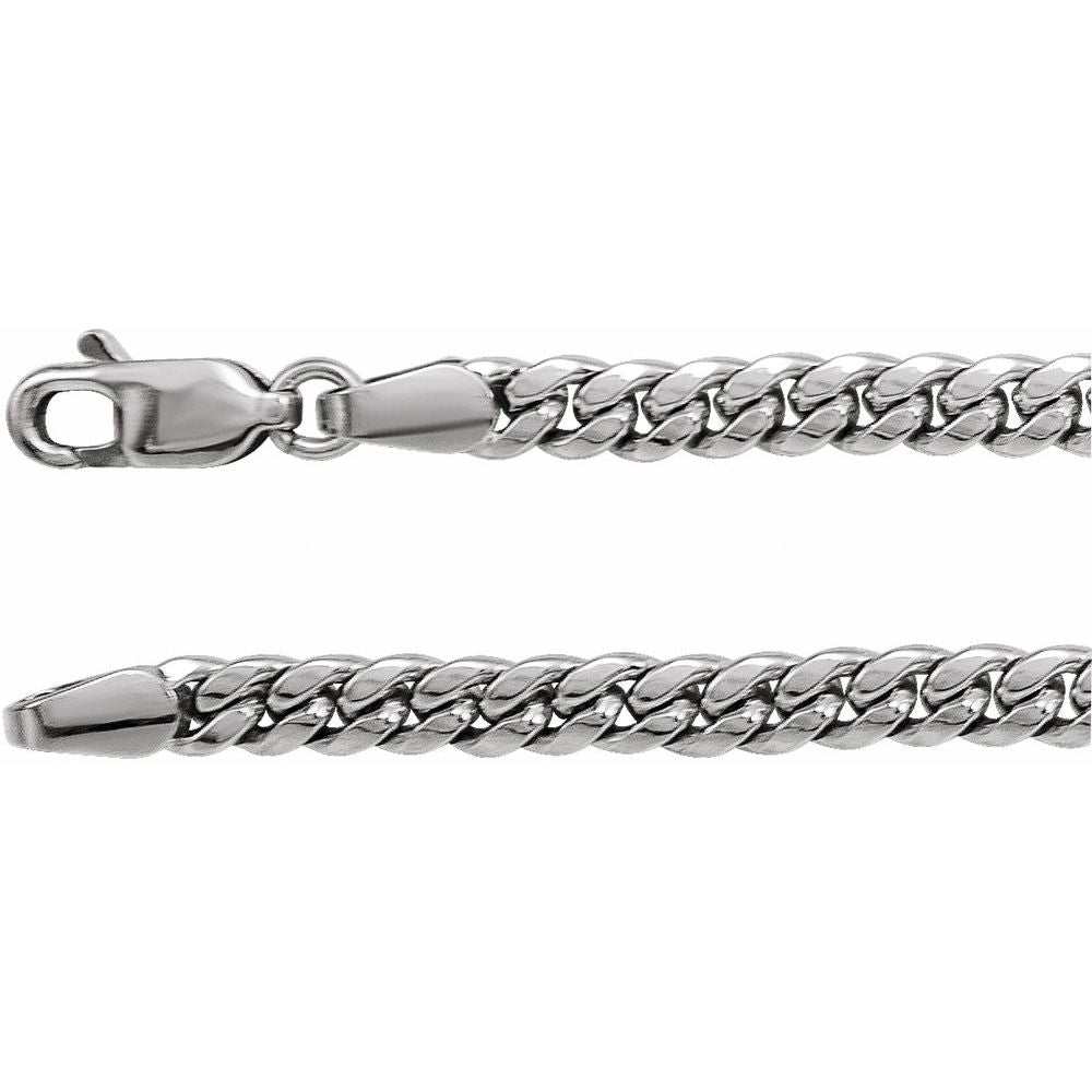 Sterling Silver 3.5 mm Cuban Link Curb 18" Chain