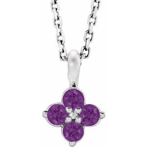 Youth Natural Amethyst Necklace (Style 86694)