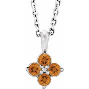 Youth Natural Citrine Necklace (Style 86694)