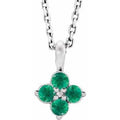 Youth Natural Emerald Necklace (Style 86694)