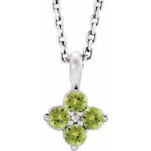 Youth Natural Peridot Necklace (Style 86694)