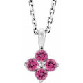 Youth Natural Pink Tourmaline Necklace (Style 86694)