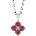 Youth Natural Ruby Necklace (Style 86694)