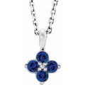 Youth Natural Blue Sapphire Necklace (Style 86694)