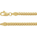 14K Yellow 3.3 mm Cuban Link Curb 18" Chain