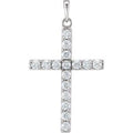Natural Diamond Cross Pendant (Style R42308)