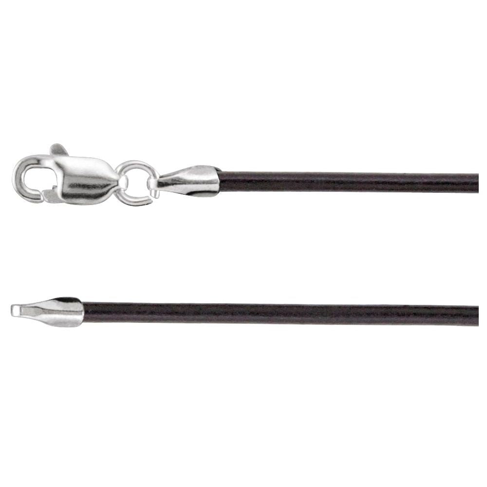 1.5 mm Black Natural Leather Cord