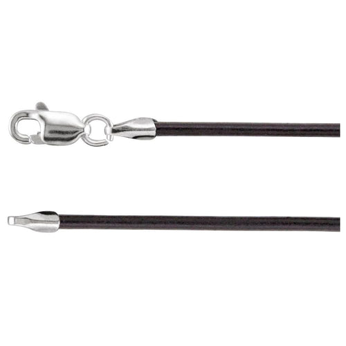 1.5 mm Black Natural Leather Cord