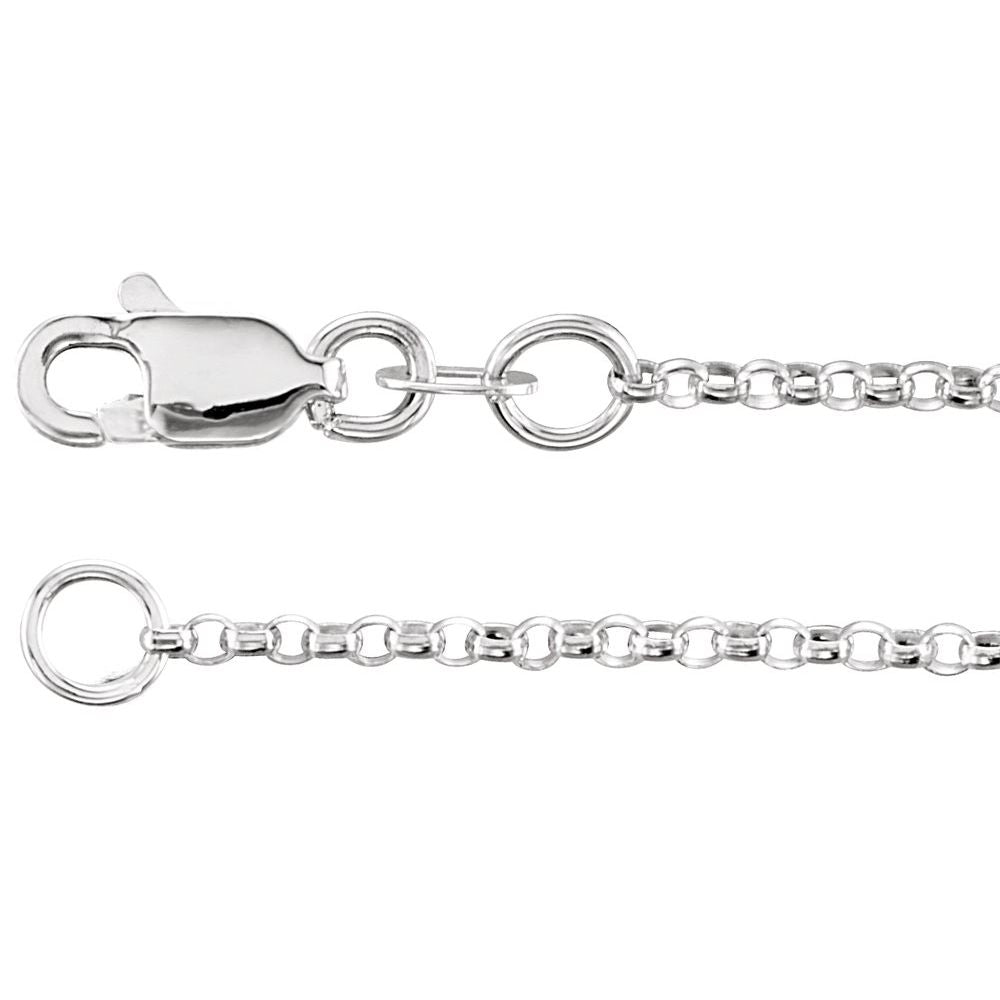 Sterling Silver 1.5 mm Rolo 16" Chain