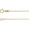 14K Yellow .90 mm Diamond-Cut Singapore 18" Chain