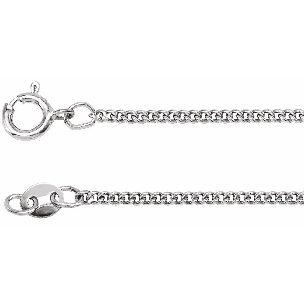 Sterling Silver 1.6 mm Curb 18" Chain