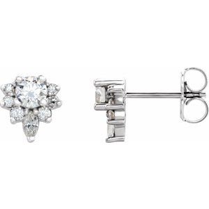 1/2 Ctw Natural Diamond Earrings (Style 86950)
