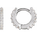 14K White Gold 1/4 CTW Natural Diamond 10.32 mm Hoop Earrings
