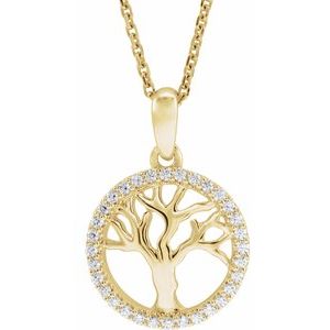 Accented Tree Of Life Necklace (Style 653607)